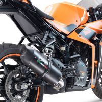 GPR auspuff kompatibel mit  Ktm Rc 125 2021-2024, Furore Nero, Rennauspuff, mit Verbindungsrohren, Artikel ohne Genehmigung 