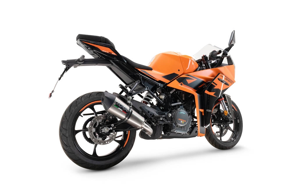 GPR auspuff kompatibel mit  Ktm Rc 390 2022-2024, M3 Inox , Zugelassener legaler Slip-On-Auspuff mit Abe, einschließlich abnehmbarem DB-Killer und Verbindungsrohr 