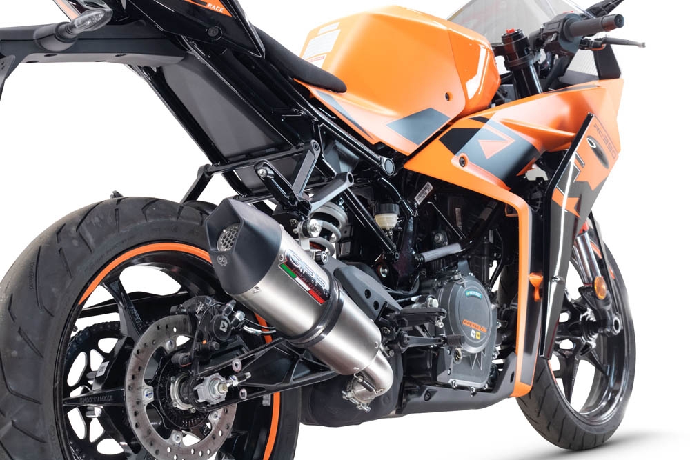 GPR auspuff kompatibel mit  Ktm Rc 390 2022-2024, M3 Inox , Zugelassener legaler Slip-On-Auspuff mit Abe, einschließlich abnehmbarem DB-Killer und Verbindungsrohr 