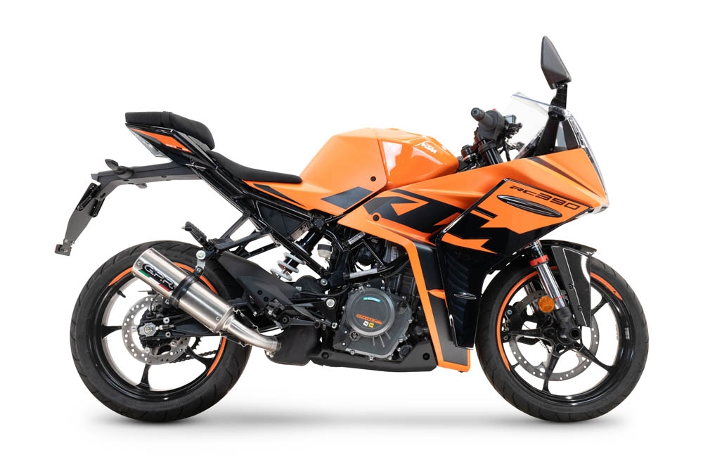 GPR auspuff kompatibel mit  Ktm Rc 125 2021-2024, M3 Inox , Rennauspuff, mit Verbindungsrohren, Artikel ohne Genehmigung 