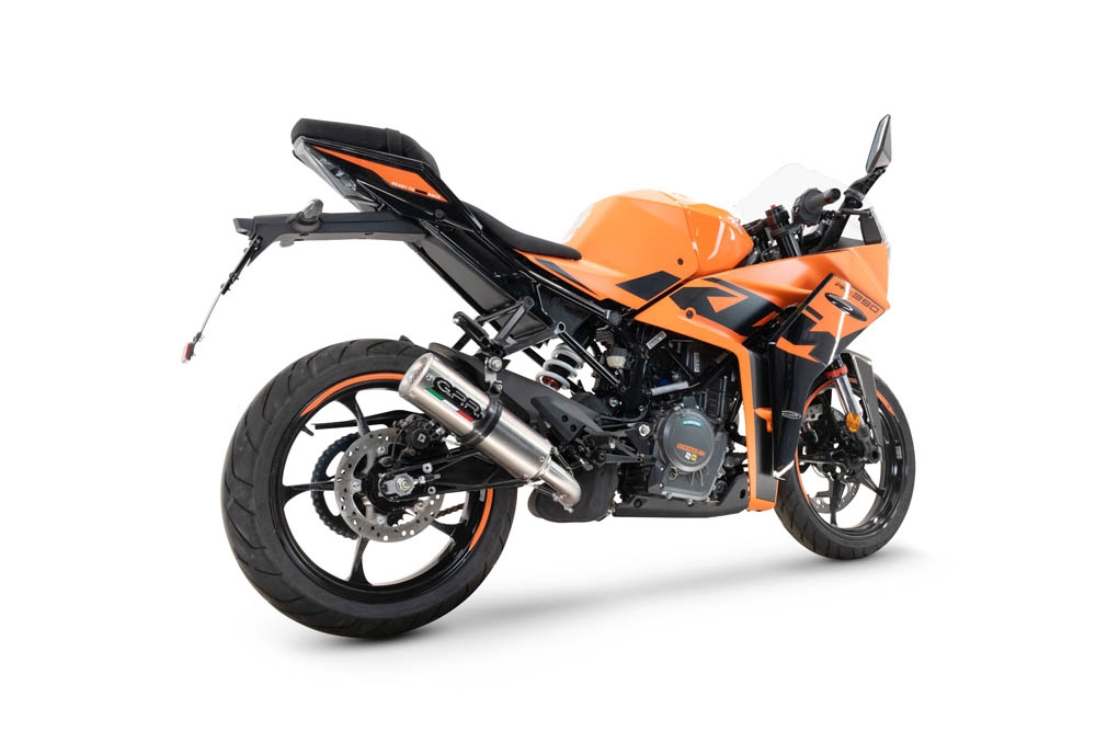 GPR auspuff kompatibel mit  Ktm Rc 125 2021-2024, M3 Inox , Rennauspuff, mit Verbindungsrohren, Artikel ohne Genehmigung 