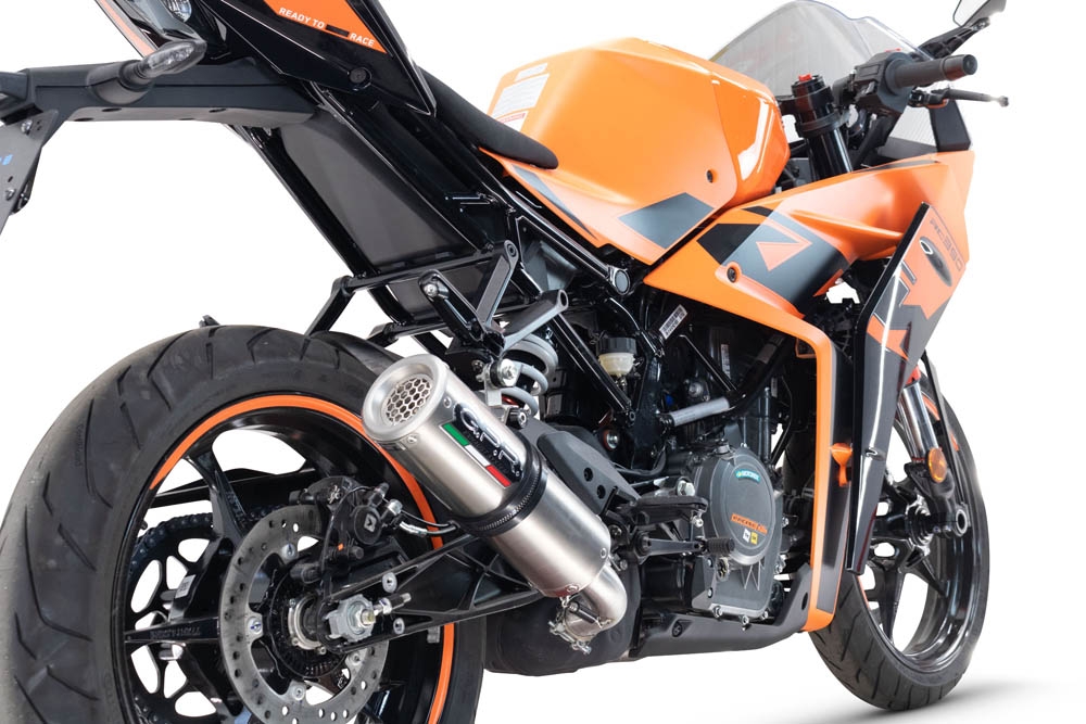 GPR auspuff kompatibel mit  Ktm Rc 125 2021-2024, M3 Inox , Rennauspuff, mit Verbindungsrohren, Artikel ohne Genehmigung 