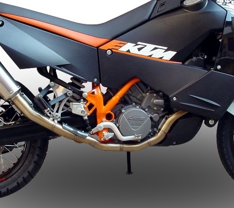 GPR auspuff kompatibel mit  Ktm Lc8 950 Adventure - S  2003-2007, Hyper Sonic Inox, Zugelassener legaler Vollanlagenauspuff mit ABE, inklusive herausnehmbarem DB-Killer 