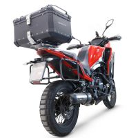 GPR TECH Moto Morini X-CAPE 650 2021/2024 e5 Topcase aus Aluminium, schwarze Farbe mit spezifischer Platte enthalten Kapazität Liter 45