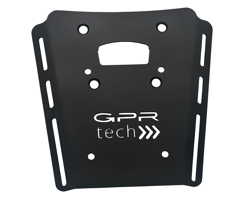 GPR TECH Moto Morini X-CAPE 650 2021/2024 e5 Topcase aus Aluminium, schwarze Farbe mit spezifischer Platte enthalten Kapazität Liter 45