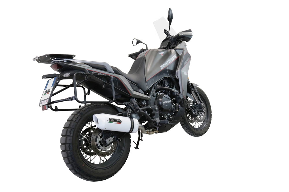 GPR auspuff kompatibel mit  Moto Morini X-CAPE 650 2021-2024, Albus Evo4, Zugelassener legaler Mid-Full-Systemauspuff mit ABE, einschließlich abnehmbarem DB-Killer und Katalysator 