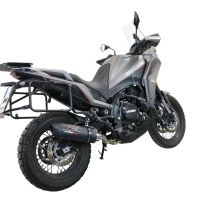 GPR auspuff kompatibel mit  Moto Morini X-CAPE 650 2021-2024, Furore Evo4 Nero, Zugelassener legaler Mid-Full-Systemauspuff mit ABE, einschließlich abnehmbarem DB-Killer und Katalysator 