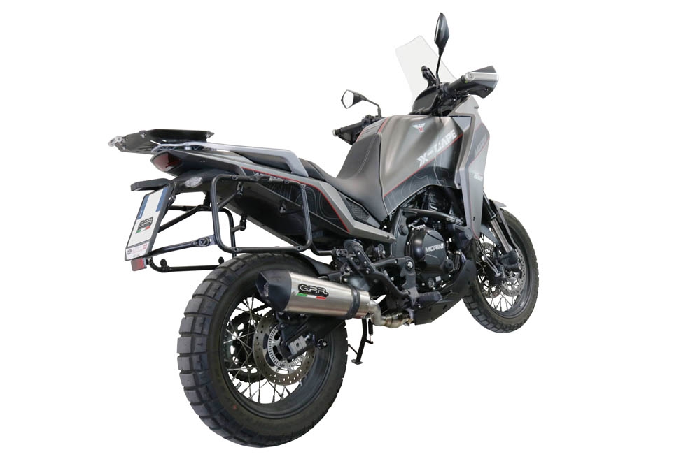 GPR auspuff kompatibel mit  Moto Morini X-CAPE 650 2021-2024, New Grand Prix Evo Titanium, Zugelassener legaler Mid-Full-Systemauspuff mit ABE, einschließlich abnehmbarem DB-Killer und Katalysator 