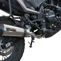 GPR auspuff kompatibel mit  Moto Morini X-CAPE 650 2021-2024, New Grand Prix Evo Titanium, Zugelassener legaler Mid-Full-Systemauspuff mit ABE, einschließlich abnehmbarem DB-Killer und Katalysator 