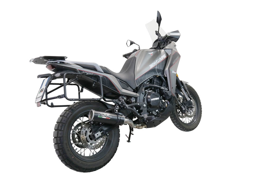GPR auspuff kompatibel mit  Moto Morini X-CAPE 650 2021-2024, M3 Black Titanium, Zugelassener legaler Mid-Full-Systemauspuff mit ABE, einschließlich abnehmbarem DB-Killer und Katalysator 