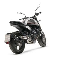 GPR auspuff kompatibel mit  Moto Morini Seiemmezzo Scr 2022-2024, Deeptone Inox, Zugelassener legaler Mid-Full-Systemauspuff mit ABE, einschließlich abnehmbarem DB-Killer und Katalysator 