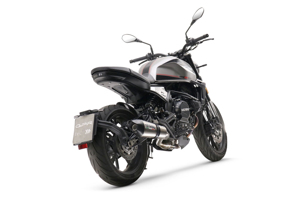 GPR auspuff kompatibel mit  Moto Morini Seiemmezzo Str 2022-2024, New Grand Prix Evo Titanium, Zugelassener legaler Mid-Full-Systemauspuff mit ABE, einschließlich abnehmbarem DB-Killer und Katalysator 