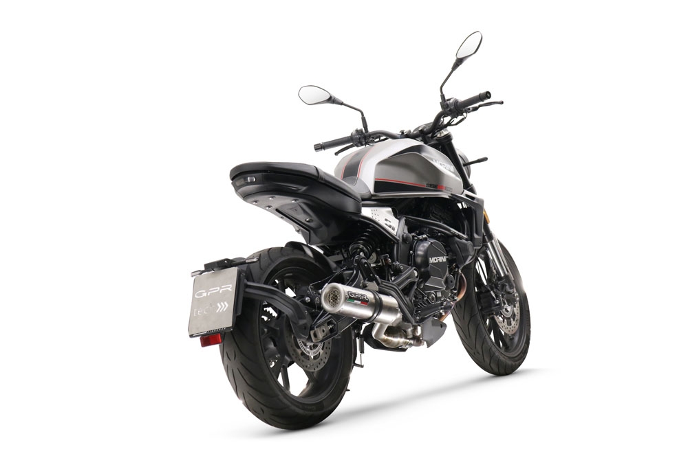 GPR auspuff kompatibel mit  Moto Morini Seiemmezzo Str 2022-2024, M3 Inox , Zugelassener legaler Mid-Full-Systemauspuff mit ABE, einschließlich abnehmbarem DB-Killer und Katalysator 