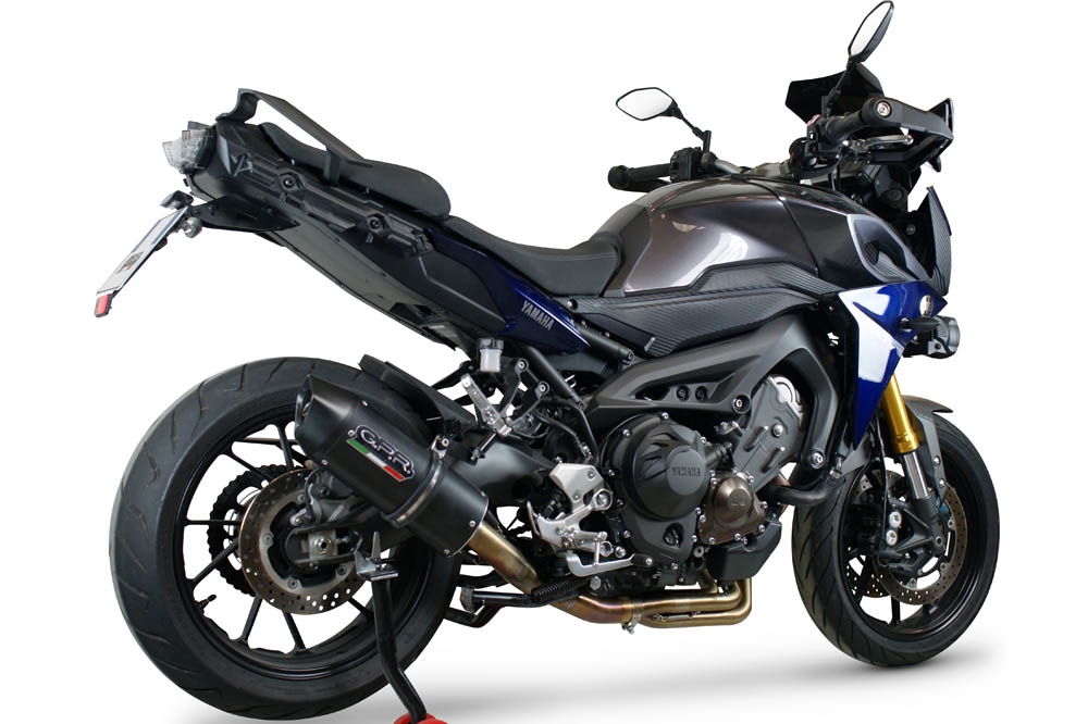 GPR auspuff kompatibel mit  Yamaha Mt-09 Tracer 900 2015-2020, Furore Nero, Racing-Komplettsystem-Auspuff, einschließlich Krümmer und abnehmbarem DB-Killer 