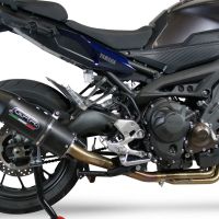 GPR auspuff kompatibel mit  Yamaha Mt-09 Tracer 900 2015-2020, Furore Nero, Racing-Komplettsystem-Auspuff, einschließlich Krümmer und abnehmbarem DB-Killer 