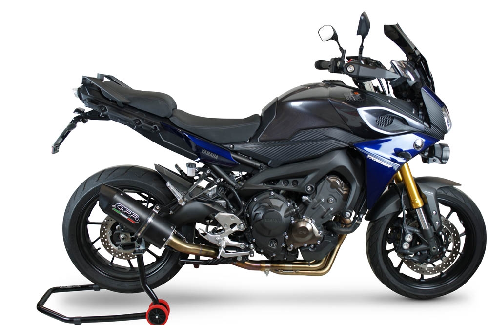 GPR auspuff kompatibel mit  Yamaha Mt-09 Tracer 900 2015-2020, Furore Nero, Racing-Komplettsystem-Auspuff, einschließlich Krümmer und abnehmbarem DB-Killer 