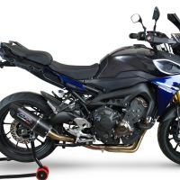 GPR auspuff kompatibel mit  Yamaha Mt-09 Tracer 900 2015-2020, Furore Nero, Racing-Komplettsystem-Auspuff, einschließlich Krümmer und abnehmbarem DB-Killer 
