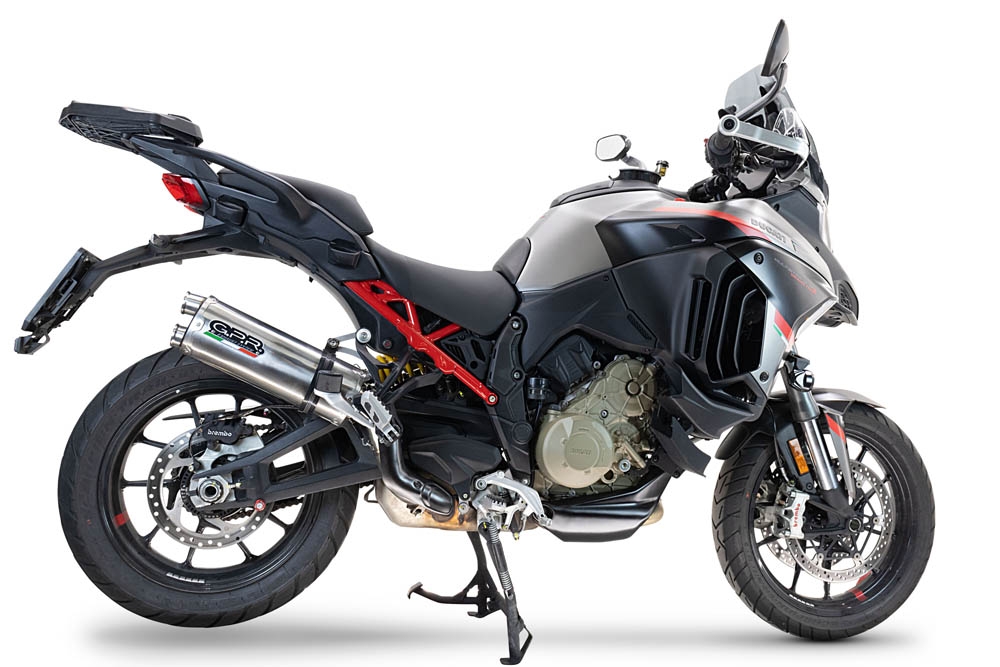 GPR auspuff kompatibel mit  Ducati Multistrada V4 - S 2022-2024, Dual Inox, Zugelassener legaler Slip-On-Auspuff mit Abe, einschließlich abnehmbarem DB-Killer und Verbindungsrohr 