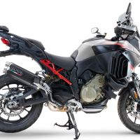 GPR auspuff kompatibel mit  Ducati Multistrada V4 Rally 2023-2024, Dual Poppy, Zugelassener legaler Slip-On-Auspuff mit Abe, einschließlich abnehmbarem DB-Killer und Verbindungsrohr 