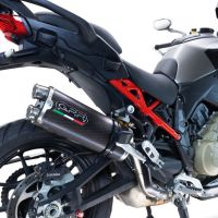 GPR auspuff kompatibel mit  Ducati Multistrada V4 Rally 2023-2024, Dual Poppy, Zugelassener legaler Slip-On-Auspuff mit Abe, einschließlich abnehmbarem DB-Killer und Verbindungsrohr 