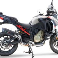 GPR auspuff kompatibel mit  Ducati Multistrada V4 - S 2022-2024, Furore Evo4 Nero, Zugelassener legaler Slip-On-Auspuff mit Abe, einschließlich abnehmbarem DB-Killer und Verbindungsrohr 