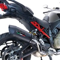 GPR auspuff kompatibel mit  Ducati Multistrada V4 - S 2022-2024, Furore Evo4 Nero, Zugelassener legaler Slip-On-Auspuff mit Abe, einschließlich abnehmbarem DB-Killer und Verbindungsrohr 