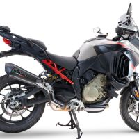 GPR auspuff kompatibel mit  Ducati Multistrada V4 Rally 2023-2024, New Grand Prix Evo Poppy, Zugelassener legaler Slip-On-Auspuff mit Abe, einschließlich abnehmbarem DB-Killer und Verbindungsrohr 