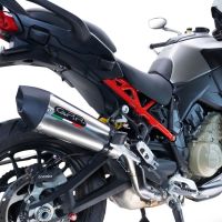 GPR auspuff kompatibel mit  Ducati Multistrada V4 - S 2022-2024, New Grand Prix Evo Titanium, Zugelassener legaler Slip-On-Auspuff mit Abe, einschließlich abnehmbarem DB-Killer und Verbindungsrohr 