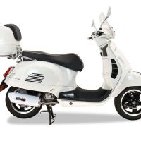 GPR auspuff kompatibel mit  Piaggio Vespa 300 Gts - Gtv - Touring - Super  2019-2020, Albus Ceramic, Racing-Komplettsystem-Auspuff, einschließlich Krümmer und abnehmbarem DB-Killer 