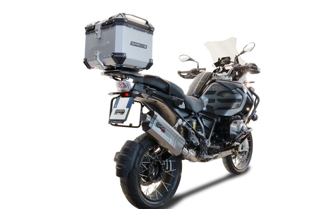 GPR TECH Bmw R 1250 Gs Adventure 2021/2024 e5 Topcase aus Aluminium, silberfarben mit spezifischer Platte inklusive Kapazität Liter 35