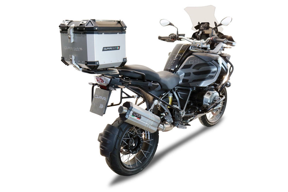 GPR TECH Bmw R 1250 Gs Adventure 2021/2024 e5 Topcase aus Aluminium, silberfarben mit spezifischer Platte inklusive Kapazität Liter 35