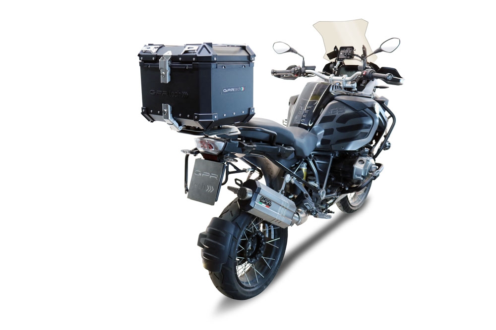 GPR TECH Bmw R 1250 Gs Adventure 2021/2024 e5 Topcase aus Aluminium, schwarze Farbe mit spezifischer Platte enthalten Kapazität Liter 35