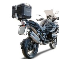 GPR TECH Bmw R 1250 Gs Adventure 2021/2024 e5 Topcase aus Aluminium, schwarze Farbe mit spezifischer Platte enthalten Kapazität Liter 35