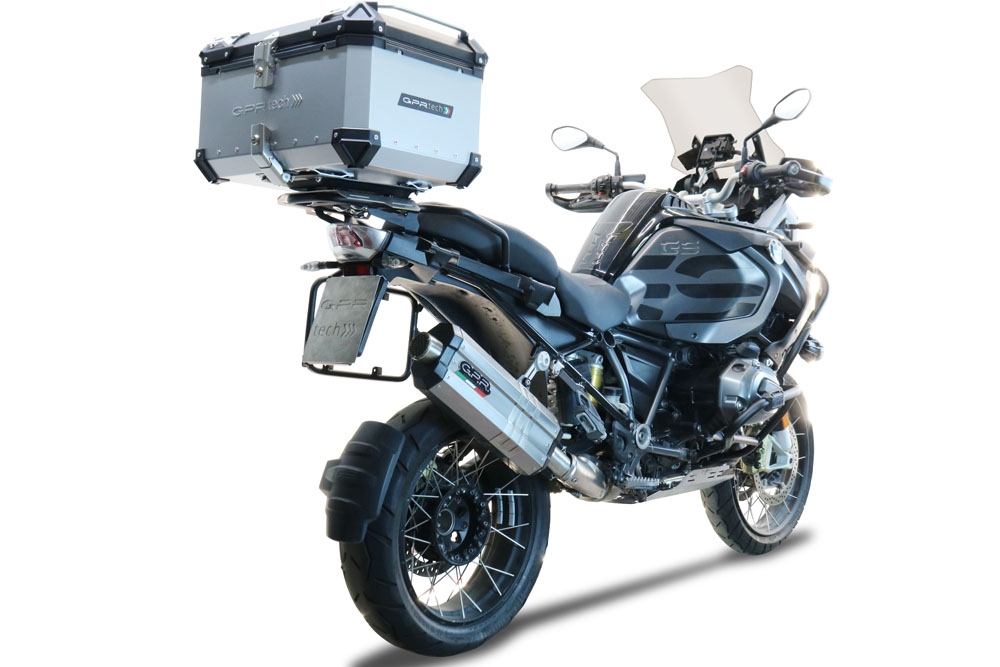 GPR TECH Bmw R 1250 Gs Adventure 2021/2024 e5 Topcase aus Aluminium, silberfarben mit spezifischer Platte inklusive Kapazität Liter 55