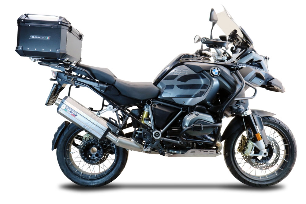 GPR TECH Bmw R 1250 Gs Adventure 2021/2024 e5 Topcase aus Aluminium, schwarze Farbe mit spezifischer Platte enthalten Kapazität Liter 45