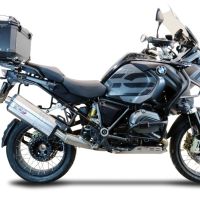 GPR TECH Bmw R 1250 Gs Adventure 2019/2020 e4 Topcase aus Aluminium, schwarze Farbe mit spezifischer Platte enthalten Kapazität Liter 45