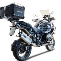 GPR TECH Bmw R 1250 Gs Adventure 2021/2024 e5 Topcase aus Aluminium, schwarze Farbe mit spezifischer Platte enthalten Kapazität Liter 55