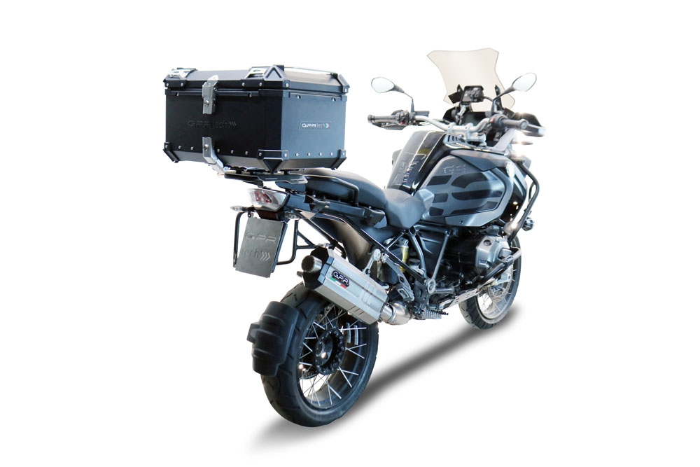 GPR TECH Bmw R 1200 Gs Adventure 2014/2016 e3 Topcase aus Aluminium, schwarze Farbe mit spezifischer Platte enthalten Kapazität Liter 55