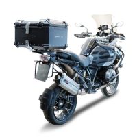 GPR TECH Bmw R 1200 Gs Adventure 2014/2016 e3 Topcase aus Aluminium, schwarze Farbe mit spezifischer Platte enthalten Kapazität Liter 55