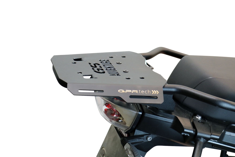 GPR TECH Bmw R 1250 Gs Adventure 2021/2024 e5 Spezifische Montageplatte Top Case ALPITECH 55 LT kompatibel mit Original-Gepäckträger, aus Edelstahl mit 4 Verankerungspunkten