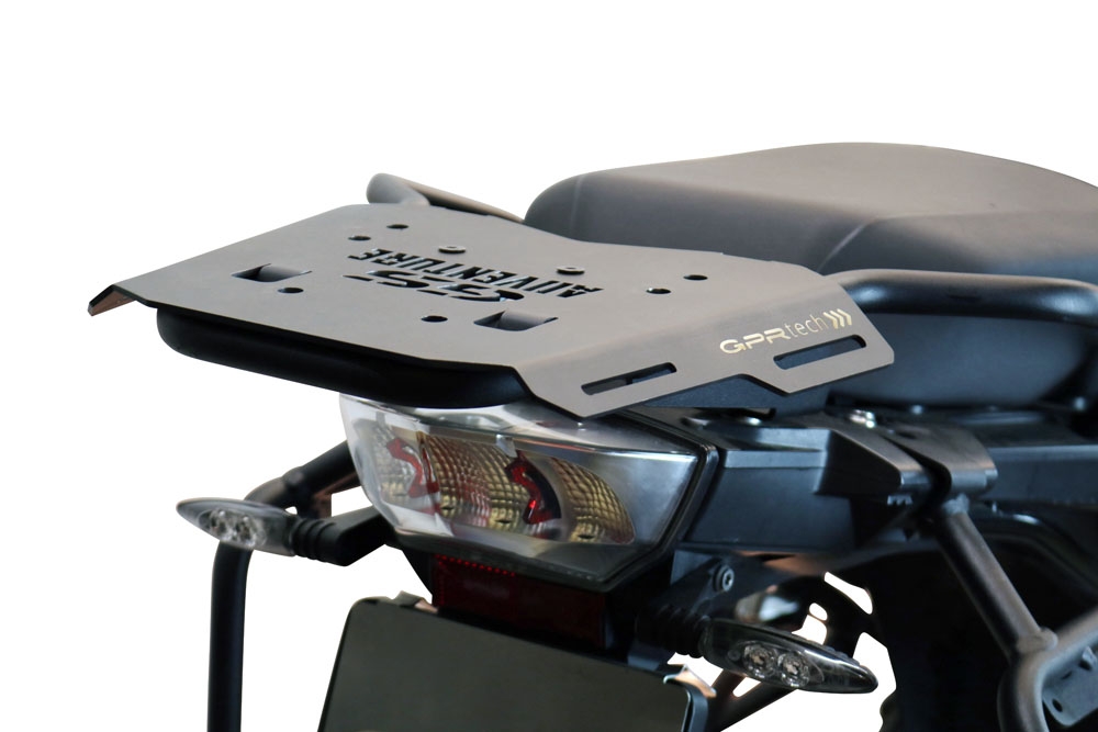 GPR TECH Bmw R 1250 Gs Adventure 2021/2024 e5 Spezifische Montageplatte Top Case ALPITECH 55 LT kompatibel mit Original-Gepäckträger, aus Edelstahl mit 4 Verankerungspunkten