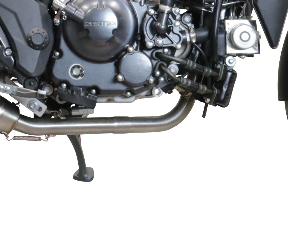 GPR auspuff kompatibel mit  Zontes 350 GK 2022-2024, Ultracone, Racing-Komplettsystem-Auspuff, einschließlich Krümmer und abnehmbarem DB-Killer 