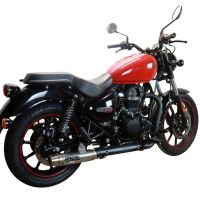 GPR auspuff kompatibel mit  Royal Enfield Meteor 350 2021-2023, Deeptone Inox, Rennauspuff, mit Verbindungsrohren, Artikel ohne Genehmigung 