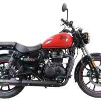 GPR auspuff kompatibel mit  Royal Enfield Meteor 350 2021-2023, Deeptone Nero, Rennauspuff, mit Verbindungsrohren, Artikel ohne Genehmigung 