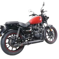 GPR auspuff kompatibel mit  Royal Enfield Meteor 350 2021-2023, Deeptone Nero, Rennauspuff, mit Verbindungsrohren, Artikel ohne Genehmigung 