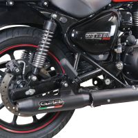 GPR auspuff kompatibel mit  Royal Enfield Meteor 350 2021-2023, Deeptone Nero, Rennauspuff, mit Verbindungsrohren, Artikel ohne Genehmigung 
