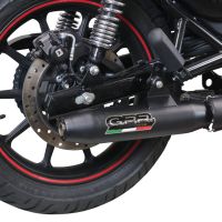 GPR auspuff kompatibel mit  Royal Enfield Meteor 350 2021-2023, Deeptone Nero, Rennauspuff, mit Verbindungsrohren, Artikel ohne Genehmigung 