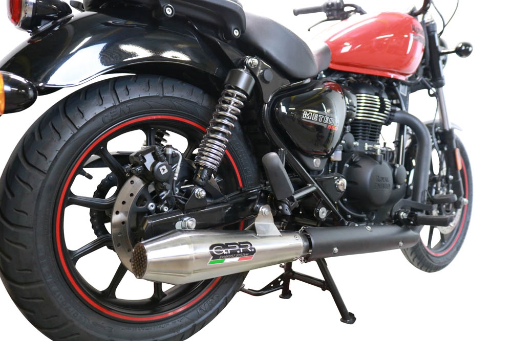 GPR auspuff kompatibel mit  Royal Enfield Classic 350 2021-2023, Ultracone, Rennauspuff, mit Verbindungsrohren, Artikel ohne Genehmigung 