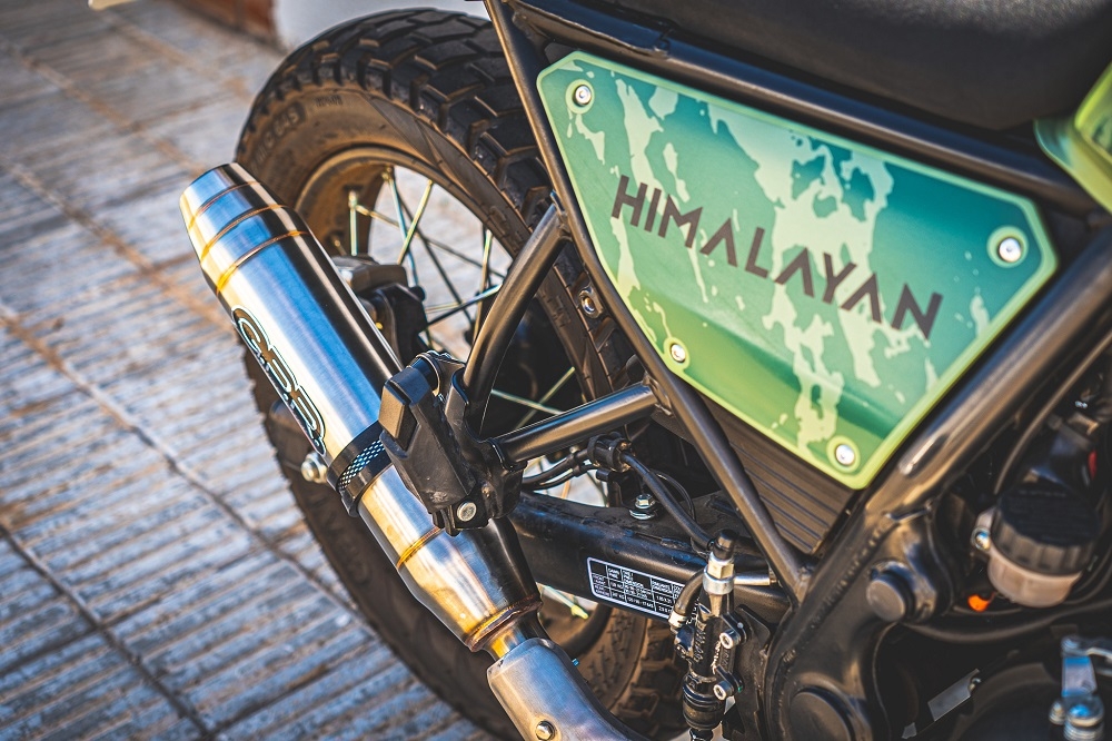 GPR auspuff kompatibel mit  Royal Enfield Himalayan 410 Diam.36mm 2017-2020, Deeptone Inox, Rennauspuff, mit Verbindungsrohren, Artikel ohne Genehmigung 