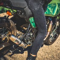 GPR auspuff kompatibel mit  Royal Enfield Himalayan 410 Diam.36mm 2017-2020, Deeptone Inox, Rennauspuff, mit Verbindungsrohren, Artikel ohne Genehmigung 
